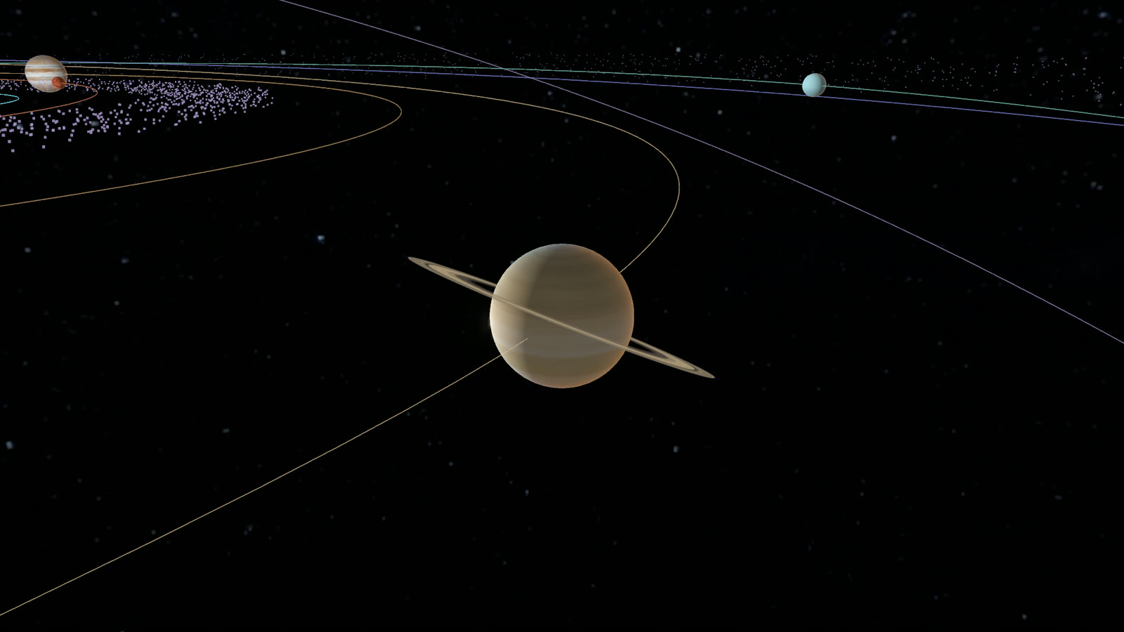 Saturn and its rings in Azula’s Outer Space view