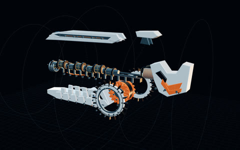 Centrifuse gun taken apart into its parts